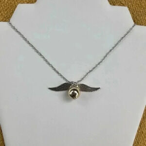 Harry Potter Golden Snitch Stainless Steel Necklace NWT